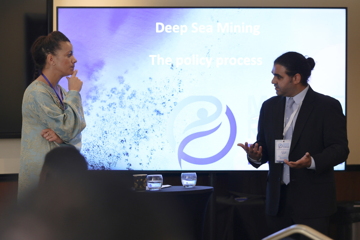 Mina Epps, IUCN Ocean, und Pradeep Singh, RIFS